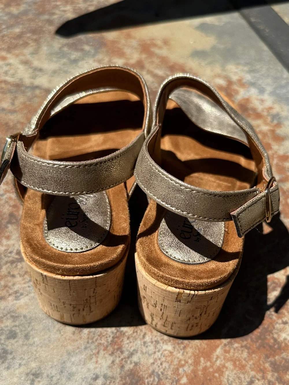 Eurosoft Metallic Wedge Sandals – BRAND NEW – Comfort Cushioned – Size 9 1/2 - Picture 5 of 5